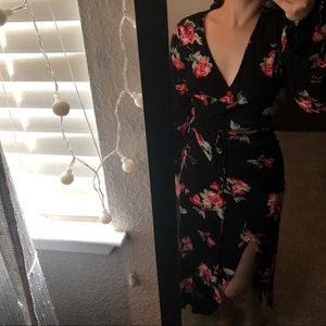 Floral wrap dress